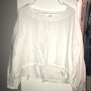 White Free People M long sleeved crop